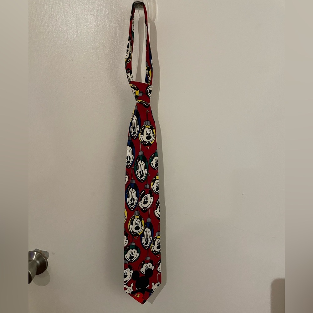 Red Mickey Mouse Christmas ornament Tie